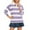 A-Purple, variant on Huachaog Women Casual T-Shirt Long Sleeve Striped Loose Flip Collar Daily Wear Basic Tee Tops