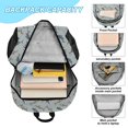 thumbnail image 4 of ALAZA Sharks Vintage School Backpack Lunch Box Set Student Bookbag, 4 of 7