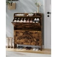 thumbnail image 1 of Yeshouse Zapatero con 3 cajones abatibles, zapatero de madera con estante ajustable, zapatero para entrada, zapatero oculto para pasillo y sala de estar, 1 of 7