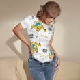 thumbnail image 5 of Easygdp Dinosaur On Excavator Women'S Waist-Cinching Short-Sleeved Onesie, Olastic Onesiet,Snaps At Bottom,Easy To Put On And Take Off - Small, 5 of 9