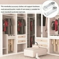 2 Pcs Furniture Hardware Wardrobe Tube Support Bracket Clothes Hanging