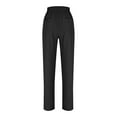 thumbnail image 6 of Wide Leg Dress Pants New Women Summer Pants Cotton Linen Wide Leg High Waisted Beach Pants Drawstring Trousers with Pocket Black M, 6 of 6