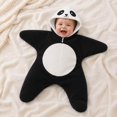 thumbnail image 2 of GiLiling Baby Cow Starfish Hooded Onesie for Boys Girls, Fleece Swaddle Jumpsuit, Infant Outfit Newborn Halloween Photo Prop Sleep Sack, 2 of 7