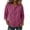 Hot Pink, variant on LEKWK Linen Tops for Women 3/4 Sleeve Button Down Tunic Tops Loose Fit V Neck Lightweight Solid Shirts Summer Beach Vacation Daily Outfits