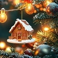 thumbnail image 6 of Christmas Acrylic Hanging Decoration with Winter House Theme - 3.15 Inch Flat Ornament for Tree Decor, 6 of 6