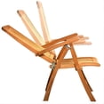 thumbnail image 2 of 4-Piece Teak Dining Set: 36" Round Table + 3 Marley Folding/Reclining Arm Chairs, 2 of 6