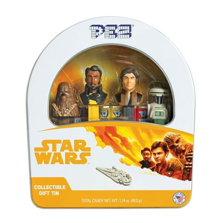 PEZ Candy Star Wars Han Solo Gift Tin with 4 Candy Dispensers + 6 Rolls of Candy