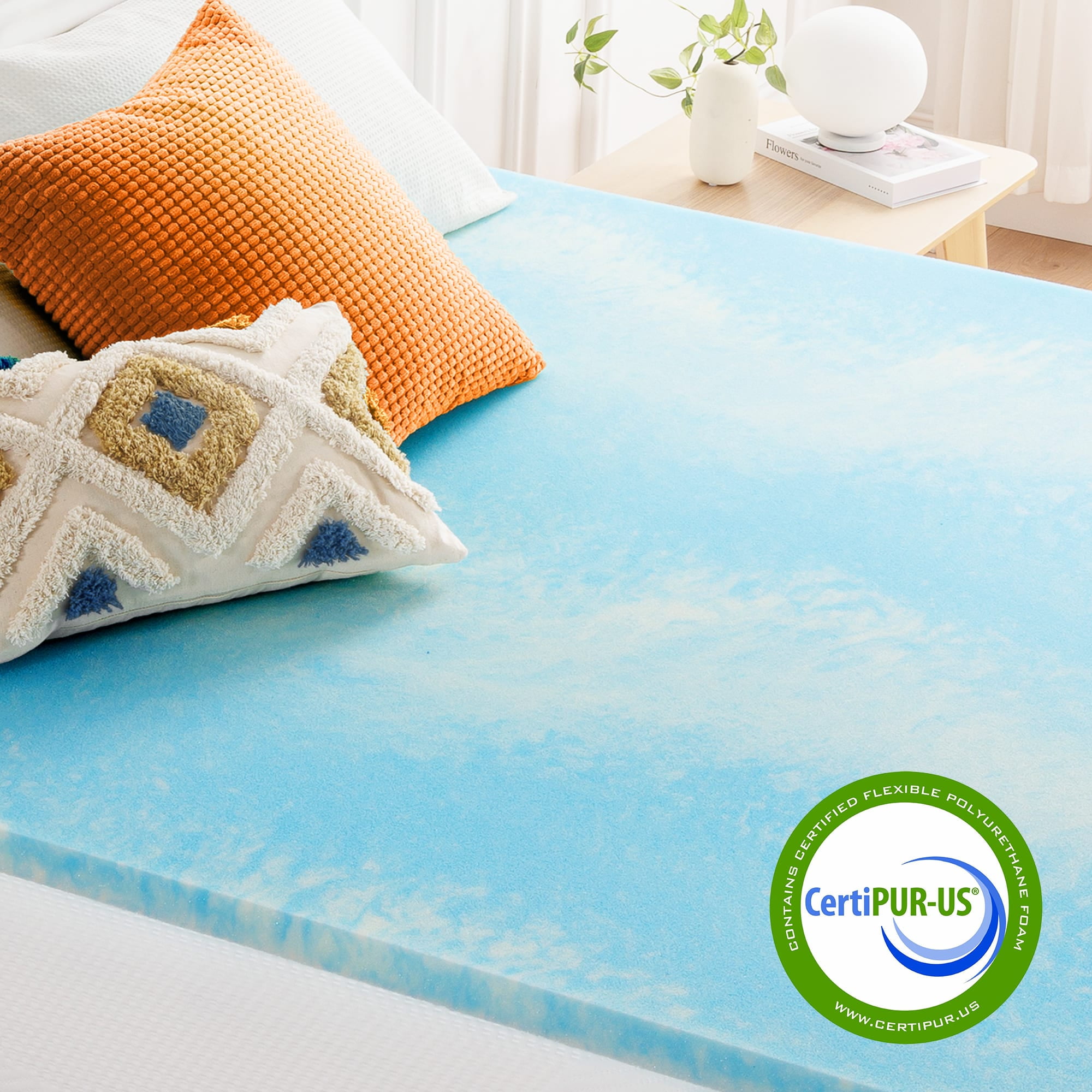 Best Price Mattress 1.5 Swirl Gel AeroBreeze Cooling Air Flow Memory Foam Mattress Topper King