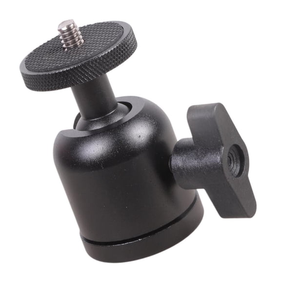 Mini Ball Head Tripod Adapter 3/8 to 1/4 Screw Aluminum Alloy 360 Rotation Camera Mount
