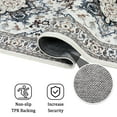 thumbnail image 4 of Hasoo Vintage Area Rug 4' x 6' Low Pile Non-Slip Area Rug Stain Resistant Indoor Area Rug for Living Room Bedroom, Gray/Brown, 4 of 6