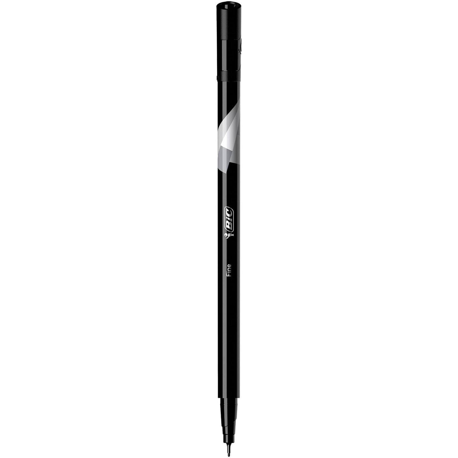 BIC Intensity Fineliner Marker Pen, Fine Point (0.4mm), Black Ink, Writes like a pen, bold like a marker, 3-Count