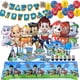 thumbnail image 2 of Decoración de fiesta de cumpleaños de la Patrulla Canina, nueva versión, juego de globos, vajilla desechable, suministros para eventos para niños, pancarta, telón de fondo, reloj de regalo, 2 of 5