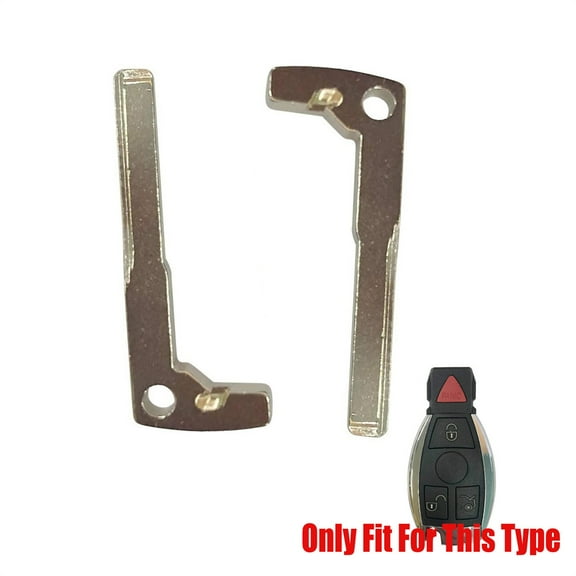 Furulu 2Pcs Replacement Smart Remote Car Fob Uncut Key Insert For Mercedes Benz