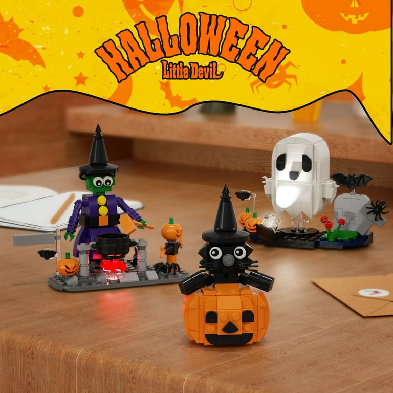 Halloween Fun Pumpkin Ghost Building Blocks Set Cute Trick