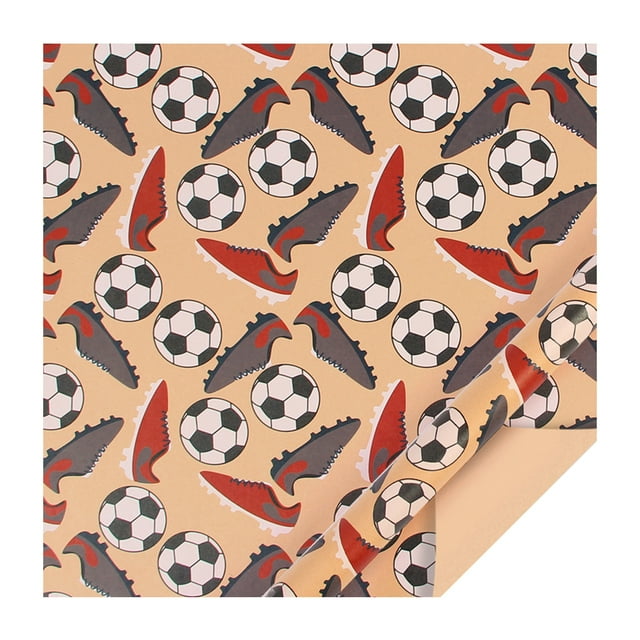 Hbdhejl Sports Gift Wrapping Paper Rugby Basketball Tennis Baseball Football Kraft Wrapping Paper Birthday Paper For Men Boys