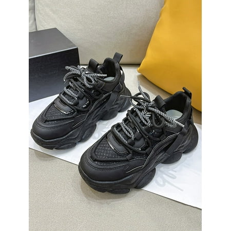 

Lace-up Front Chunky Sneakers Women‘s Footwear