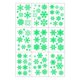 thumbnail image 1 of Nvzi 93 piezas de calcomanías navideñas para ventanas, 9 hojas, calcomanías navideñas para ventanas,decoraciones de invierno, estilo luminoso, D, 1 of 4