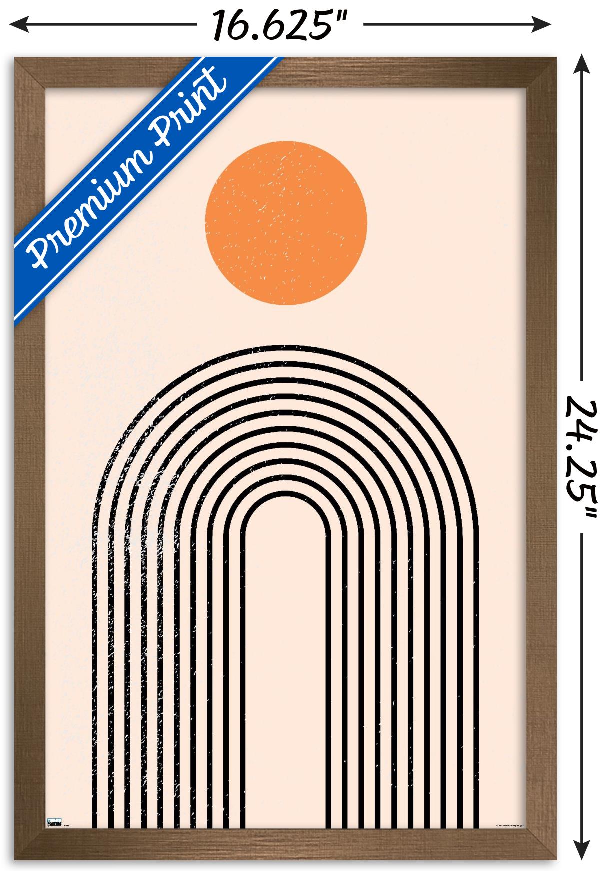 Abstract - Geometric Shapes in Balance Wall Poster, 14.725" x 22.375", Framed