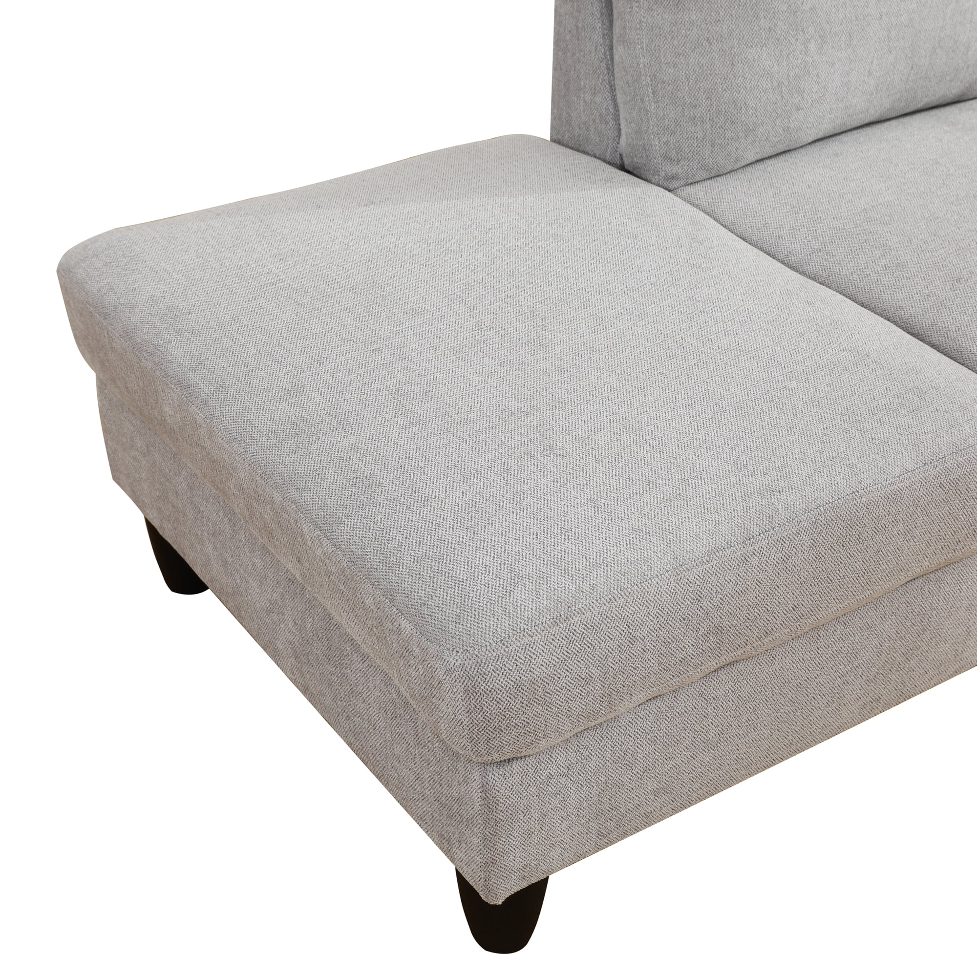 MAYEERTY Modern Adult Grey Chenille Couch Living Room Sofa Set
