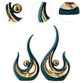 thumbnail image 6 of kowaku 2 Pieces Abstract Art Statue Artwork Fine Workmanship Home Decoration Resin Figurine Modern Sculpture for Coffee Table Office green golden, 6 of 9