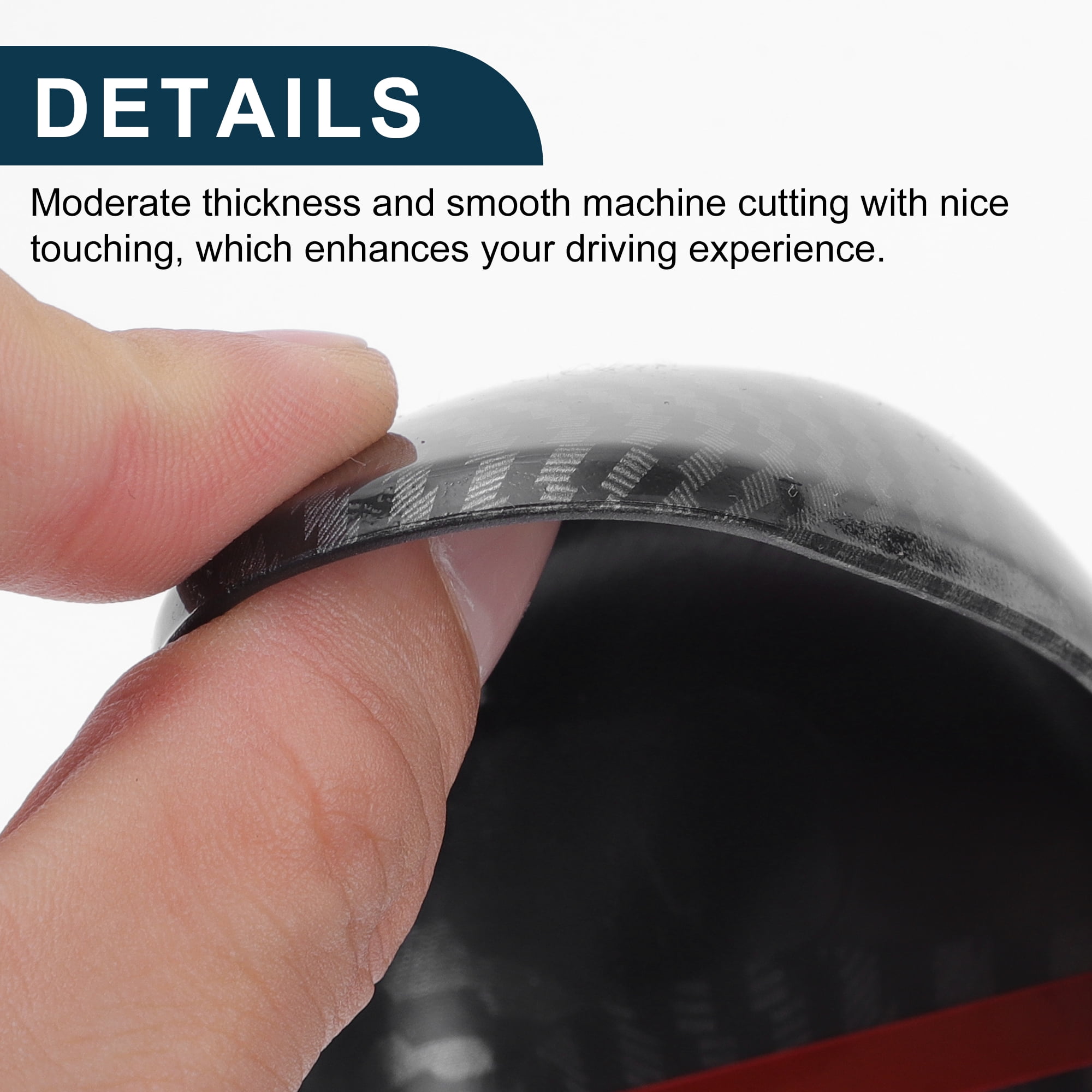 Unique Bargains Gear Shift Knob Decorator Cover for Honda Accord 2013-2017 Carbon Black