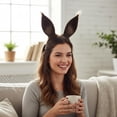 thumbnail image 4 of Slccxzc Horse Ears Shape Headband Plush Animal Hairband for Party Props, 4 of 7