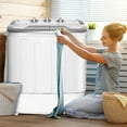 thumbnail image 3 of Gymax Compact Mini Twin Tub 8lbs Washing Machine Washer Spinner, 3 of 10