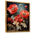 thumbnail image 2 of Designart "Solitude In Scarlet Poppies II" Poppies Floater Framed Canvas Wall Art, 2 of 5