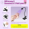 thumbnail image 3 of 360°Adjustable U V Light for Gel Nails 10S Fast Curing Nail Lamp Hands Free 5W LED Flash Cure Gel X Light Gel Nail Portable Salon DIY Nail Tech Manicure, 3 of 7