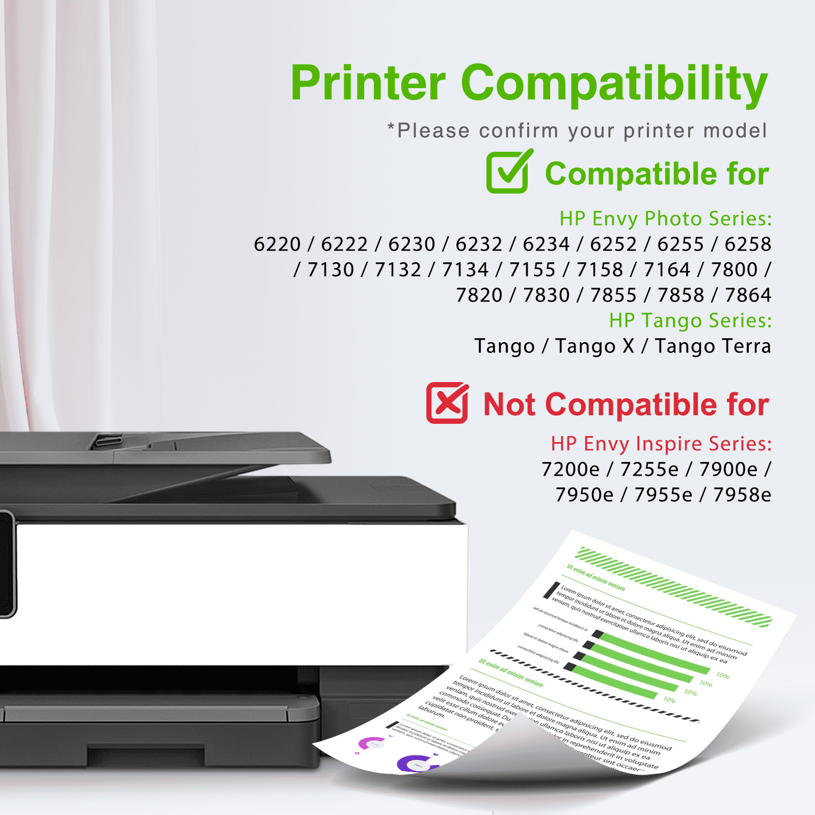 64XL Ink Cartridges Combo Compatible for HP 64 Ink Cartridges for HP Printer Ink 64 (Black, Tri-Color)
