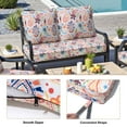 thumbnail image 6 of Pellebant 25x24 Inch Outdoor Cushions for Patio Furniture Water Resistant Patio Chair Cushions 2-Year Fade Resistant Deep Seat Cushions, Replacement Cushions for Outdoor Furniture,Red Flower, 6 of 8