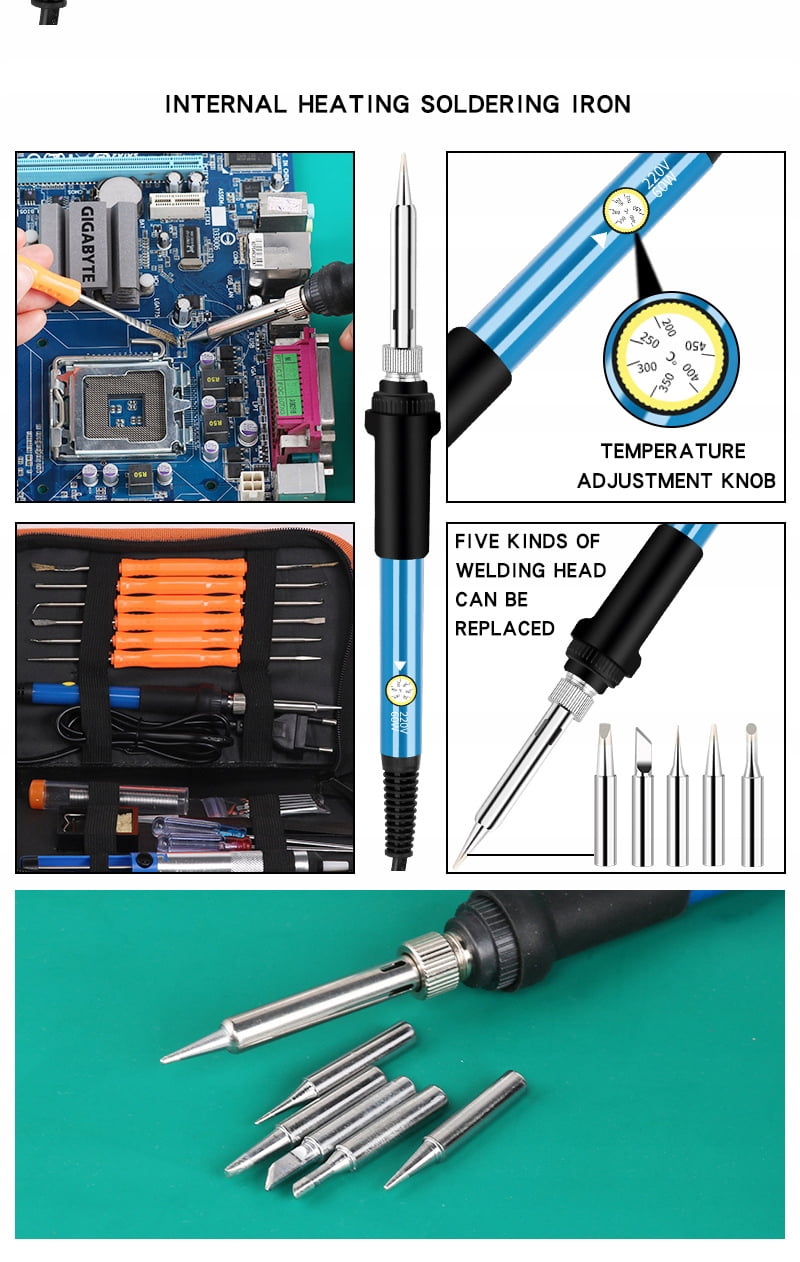 Constant temperature internal heating electric soldering iron 60w adjustable temperature electric soldering iron package