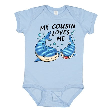 

Inktastic My Cousin Loves Me- Whale Shark Gift Baby Boy or Baby Girl Bodysuit