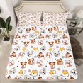 thumbnail image 2 of Homewish Cartoon Dog 4-Piece Full Size Sheets for Teens Boys Girls,Kawaii Pet Bed Sheets,Cute Animal Lightweight Sheet Sets,Luxury Bedroom Decor, 2 of 7