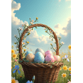 thumbnail image 4 of Spring Themed Yellow Ribbon Banner with Spring Awakening TextBasket of Colorful Flower Field Background Celebrations Gatherings and Family Photo Props, 4 of 4
