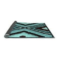 thumbnail image 2 of Ahgly Company Indoor Round Abstract Light Blue Modern Area Rugs, 8' Round, 2 of 4