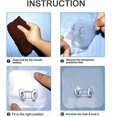 thumbnail image 5 of 5/10/20 piezas Gancho de almacenamiento de pared Soporte de enchufe de alimentación sin perforaciones Gancho invisible para cocina Colgador adhesivo de pared para baño, A, 5 piezas, 5 of 5