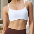 thumbnail image 2 of Byworldtasic Womens Spaghetti Thin Strap Sports Bra - Padded Wireless Square Neck Workout Yoga Clothes, 2 of 4