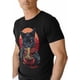 thumbnail image 3 of Camiseta de hombre, camiseta de cuello redondo, camiseta de manga corta con estampado de gato y fideos, camisetas casuales negras, 3 of 7