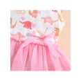 thumbnail image 5 of Kids Toddler Girls Summer Dresses Dinosaur Print Sleeveless One-Piece Tulle Tutu Dress Sundress, 5 of 6