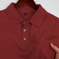 thumbnail image 4 of Fanshiluo Men's Checkered Print Short Sleeve Polo Shirt, Casual Collared Golf T-Shirt,Size:XXL,Big and Tall Men, 4 of 7