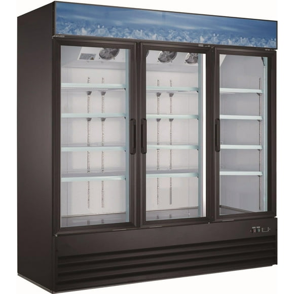 Pro-Kitchen 53 cu. ft. Swing Glass 3-Door Merchandiser Refrigerator - 79x30x81 inches - Single Unit - Eye-Catching Display, Ample Storage, Reliable Cooling (1ct)
