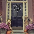 thumbnail image 6 of Tkrady Door Wreath Autumn Wreath Fall, 10.24 inch Fall Wreaths Small Wreaths Welcome Sign Decoration Outdoor Pumpkins Porch Wall Black Farmhouse-White, 6 of 6