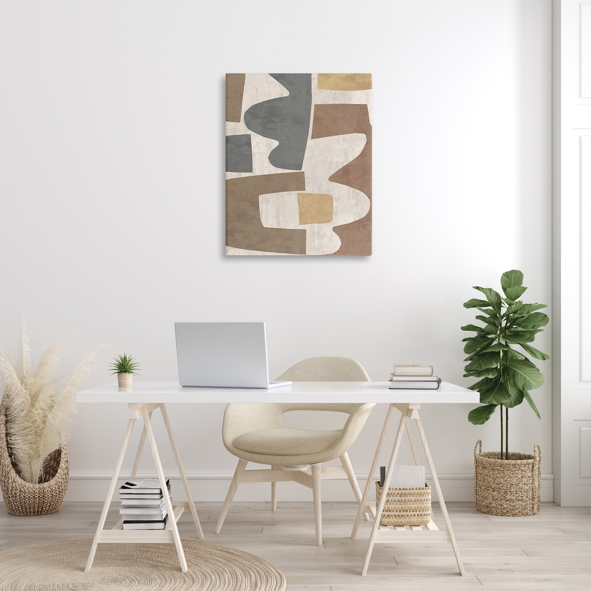 Stupell Industries Modern Geometric Boho Abstract Painting Gallery Wrapped Canvas Art Print Wall Art, 30 x 40