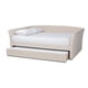 thumbnail image 2 of Sofá cama Baxton Studio Delora de tamaño completo tapizado de tela beige moderno con cama nido desplegable, 2 of 2