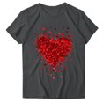 thumbnail image 2 of Soki Womens Love Heart Graphic Printed Round Neck Short Sleeved Tshirt Tops, 2 of 3