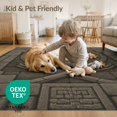 thumbnail image 4 of ODIKA 8'x10' Washable Area Rug Gray Stone Skull Relief Design Intricate Gothic Motif with Geometric Borders for Dining Room, Large Office, Lounge, Non-Slip Chair-Friendly Mat, 4 of 7