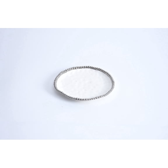 Pampa Bay Porcelain Round Dessert/Appetizer Plate, 7 x .75 inches, White