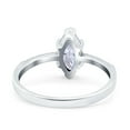 thumbnail image 3 of Simulated Cubic Zirconia Size-5 Marquise Solitaire Accent Dazzling Wedding Engagement Ring 925 Sterling Silver, 3 of 7
