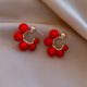 thumbnail image 5 of Pendientes de tuerca con incrustaciones de Metal Retro JAMW Sencillez, 5 of 5